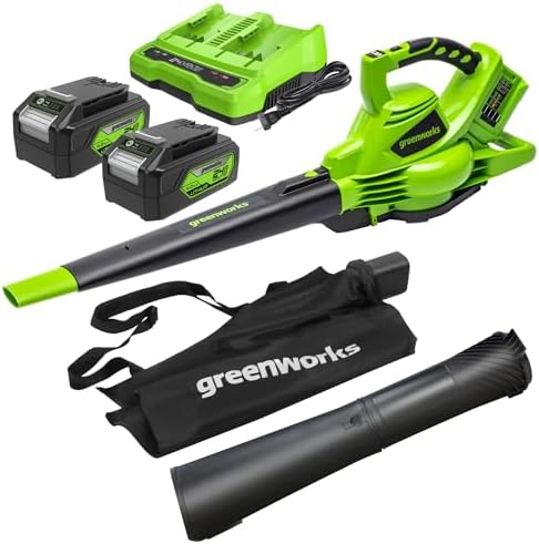 Greenworks 48V(24V x 2) Cordless Leaf Blower and Vacuum w…