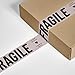 Fragile Packing Tape, Please Be Gentle, Cream Black Cute Designer Packaging and Shipping Tape for Small Business - Printed Tape for Moving, 1.88