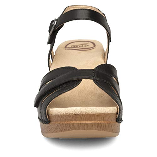 Dansko Season Stylish Sandal for Women - Lightweight with Added Arch Support - Durable PU Outsole for Long-Lasting Wear and Comfort Black Leather 7.5-8 M US by Dansko - Image 5