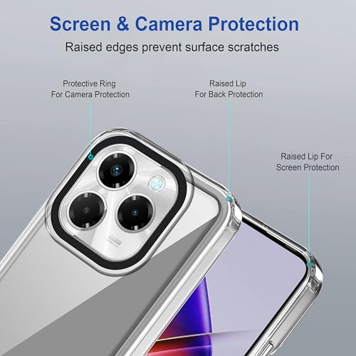 Image of Zapcase Back Case Cover for Infinix Note 40X 5G | Compatible for Infinix Note 40X 5G Back Cover | Case Cover with Camera Protection | (TPU + PC | Transparent)