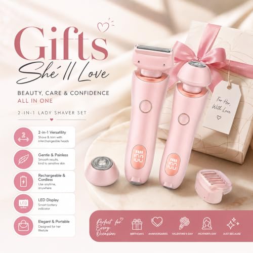Image of MORTON DAVIES facial epilator hair removal machine for - face, chin, cheek, eyebrow, upper lip hair remover for women, usb rechargeable epilator machine Eyebrow trimmer (White) (PINK)