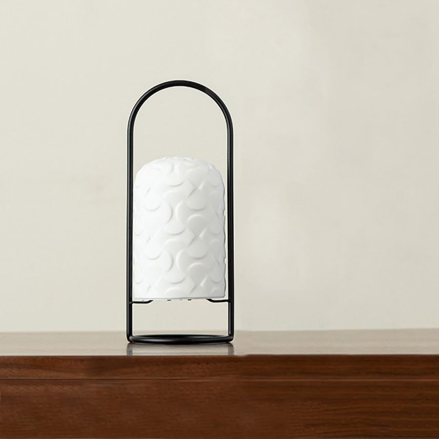 Lampa Stołowa Mała lampka nocna, domowa atmosfera, mały prezent, dekoracja Romantyczna lampka na biurko | Elegant ceramic desk lamp creates warm ambiance for bedroom, living room, office, or dorm. Ideal gift.
