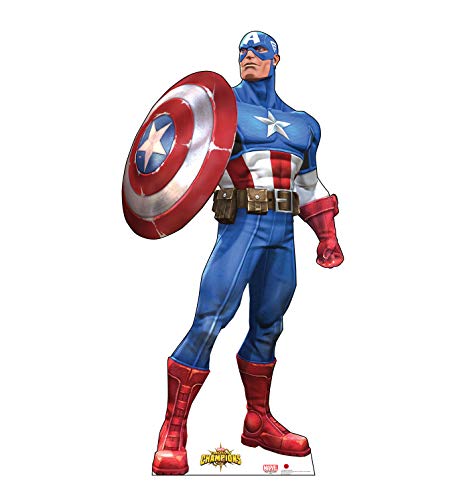 Cardboard People Captain America Life Size Cardboard Cutout Stand...