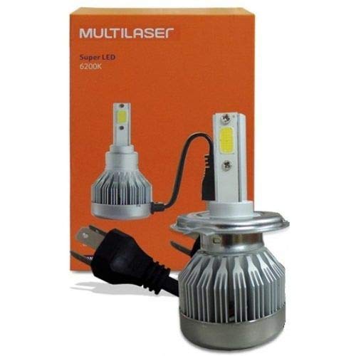 Multilaser Lâmpada Super Led H4 Para Moto Com Potência De 30/30W E Temperatura 6200K - Au841
