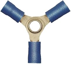 Quick Cable 160278-025 PVC Solderless 3 Way Connector, 16-14 Wire Gauge, Tin Plated Annealed Copper, Copper, Blue (Pack of 25) - coolthings.us