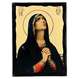 icona russa antica legno  Holyart Icona Russa Antica Madonna del lutto Black And Gold 14x18 cm