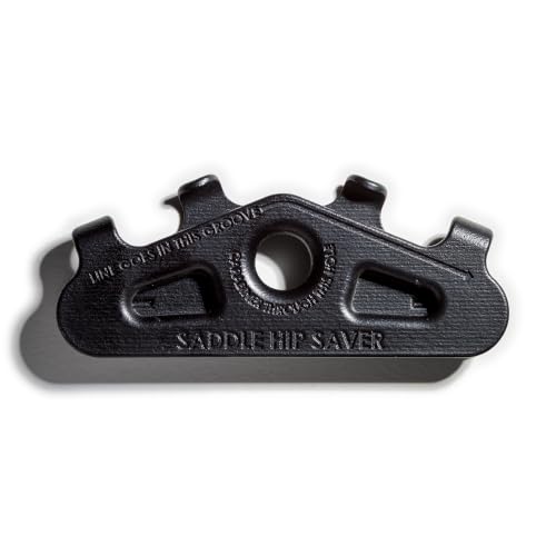 Left Side Armory Saddle Hip Saver Bridge Spreader for Tree Saddle Hunting, Holds Bridge Legs 4.53 in. (115 mm) Apart at the Carabiner, Stops Hip Pinch, Rope-Retention Ears, Nylon 12, Made in USA