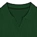 Gnvviwl Men's Muscle V Neck Polo Shirts Slim Fit Short Sleeve Cotton Golf T-Shirts Ribbed Knit Soft Tees Green