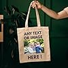 PrintPact Personalised Cotton Tote Bag, 15L Capacity, Custom Canvas Shopper with Name and Image, Natural, 155gsm #1