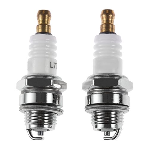 Hicello 2 PCS 25cc 52cc 62cc Tronçonneuse Débroussailleuse L7T Bougies d'Allumage pour 2-Temps Moteurs MS180 MS250 MS070 Remplacer BPMR7A L8RTF L8RTC WS8F...