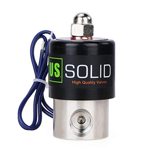 U.S. Solid USS2-00065 1/4 Inch Stainless Steel Electric Solenoid Valve 12Vdc Normally Closed Viton thumb #1