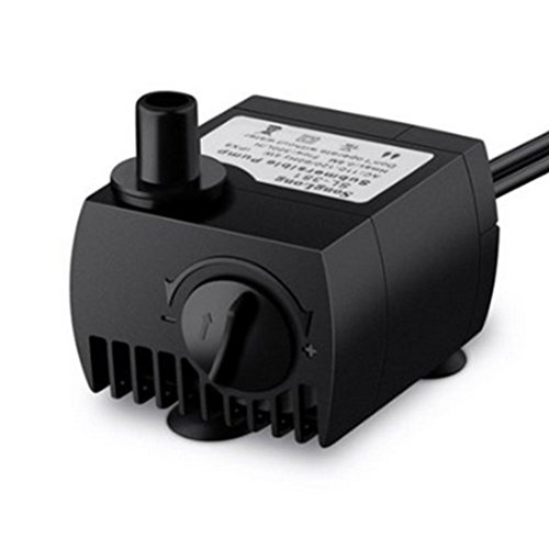UEETEK Bomba de Agua Sumergible 300L / H 4W Ultra silenciosa para Fuente de Tanque de Peces de Acuario de Estanque (Enchufe de la UE)