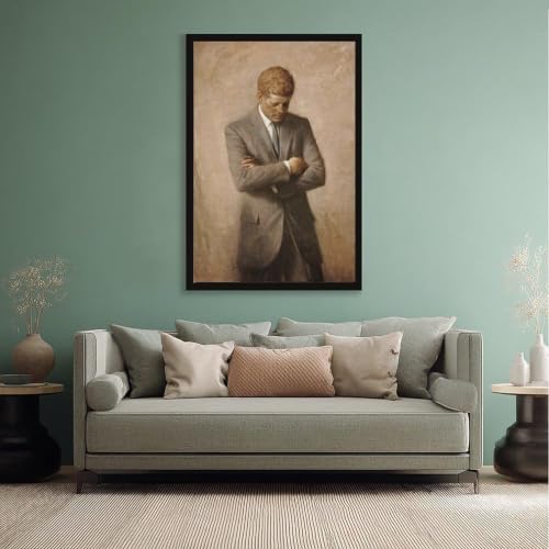Portrait de JFK impression sur toile déco de bureau 30x45 cm - 5