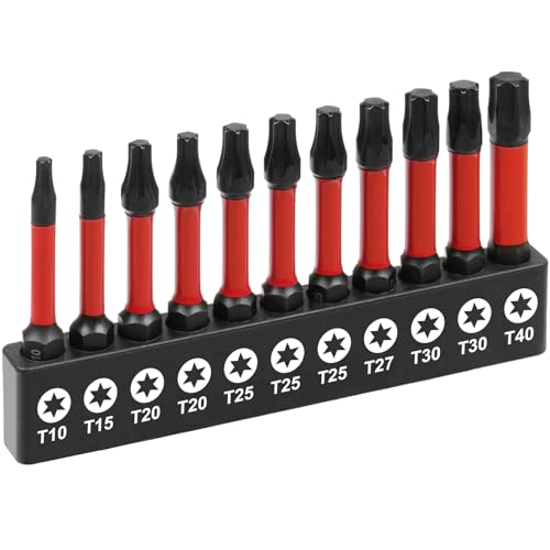 Flintronic 11Pcs Torx Screwdriver Bit Set, Star Magnetic Torx Impact Driver Bits