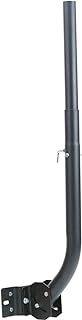 Channel Master CM-3090 Telescoping Universal Antenna Mast Pole Adjustable Roof Mount to Wall, Eave, Attic, Chimney on Flat, Slanting or Vertical Surface,43.125" x 9" x 4.75" in,Black