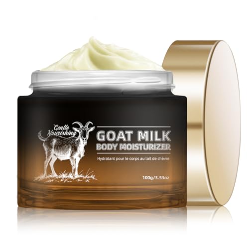 Bmrewax Goat Milk Lotion - Whipped Body Butter Cream with Goat Milk - Deeply Moisturizes, Softens Skin - Natural & Gentle for All Skin Types, 3.53 oz