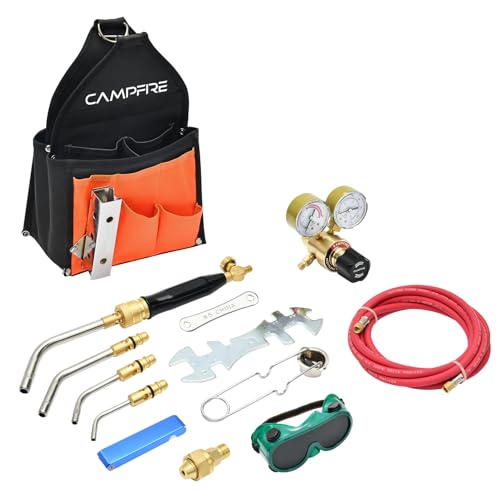 CAMPFIRE Air Acetylene Torch Kit With Tool Bag Turbotorch Kit, Fuel Gas Kit Professional Series