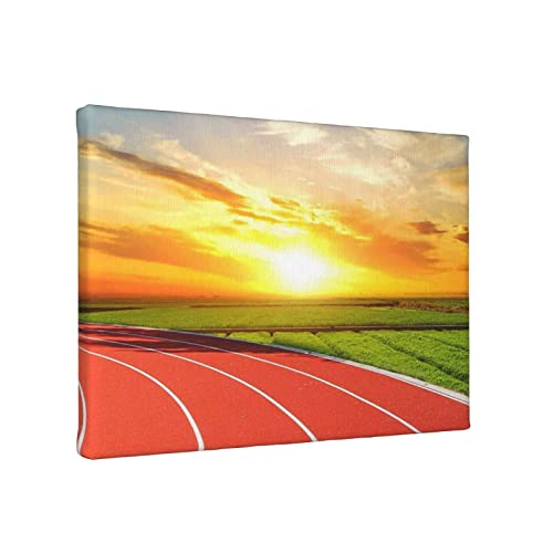 Toile piste de course coucher de soleil pour raviver la décoration murale d'une chambre