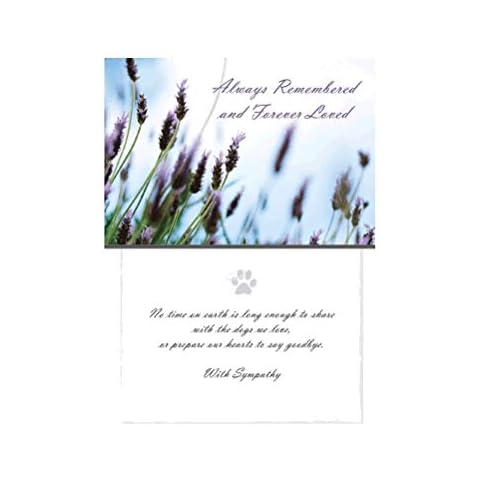 Dog Speak Always Remembered and Forever Loved - Thinking of You - Death Loss of Pet Sympathy Card Cover