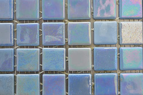 Mosaico Cristal Azul azulejo gresite piscina y ducha baño moderno 7
