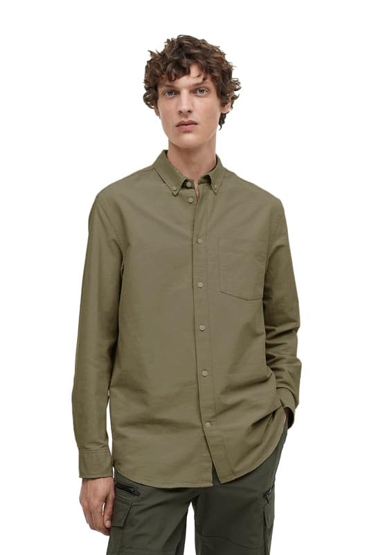 BE ACTIVE Men's Oxford Cotton Lycra Casual Shirt || Men Stylish Shirt || Full Sleeves || Simple Shirt for Men || Timeless Style & Comfort