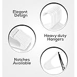Utopia Home Plastic Hangers 50 Pack - Perfect for Clothes Hanger Space Saving - Durable and Strong Coat or Pant Hangers for Closet Organizers and Storage with Shoulder Grooves (White) - Image 5