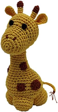 Oberlo Knit Knacks Louie Longneck The Giraffe Organic Cotton Small Dog Toy
