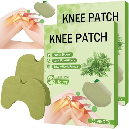 72PCS Knee Patches - Warming Herbal Patches for Knee Patch, Wormwood Extract Sticker for Knee,Shoulder,Neck,Back