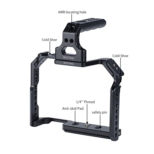 Image of NICEYRIG Cage Rig for Canon EOS 90D /80D /70D, with Top Handle Handgrip - 504