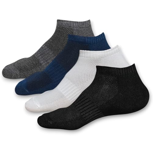 Image of Ankle Length Socks For Men And Women Multicoloured Cotton Socks - Free Size pack of 4