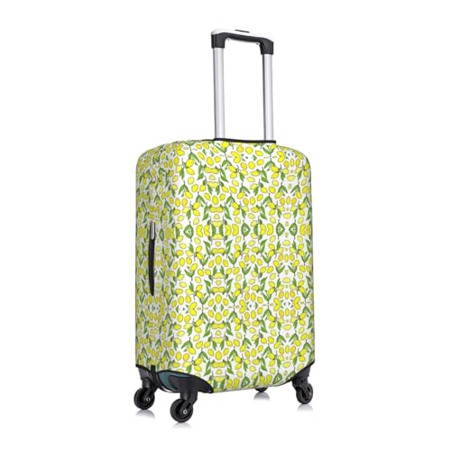 Yellow Fresh Lemons Print Luggage Suitcase Cover Protector Luggage Washable Covers With Concealed Zipper3