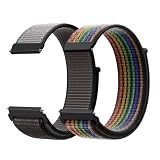 Carneedi 2 Pièces Bracelet de Montre Connectée Enfant 20 mm en Nylon Respirant Réglable pour Garçons et Filles