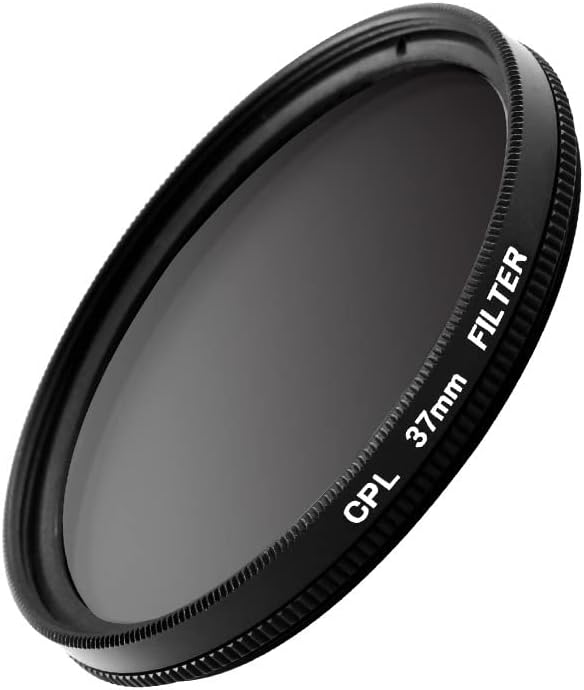 Portable Polarizer Camera Lens,37mm CPL Polarizing Lens Filter, Mobile Phone Clip Designed, Polarizer Lens Filter Improve Color Saturation and Contrast, for Eliminating or Reducing Light Spots
