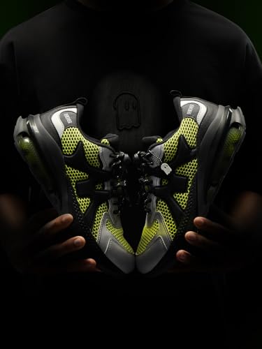 Image of The Souled Store Urban Blaze: Green Lab Sneakers - Metallic PU & Mesh Upper | Samurai PU Insole | Lightweight EVA Midsole | Men's Stylish Low Top Sneakers