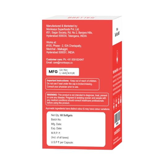 BBETTER CerviUrja -Ayurvedic Neck, Shoulder Pain Relief & Cervical Spondylitis Relief | Made by Taila Paka Vidhi Method | 180 Softgels