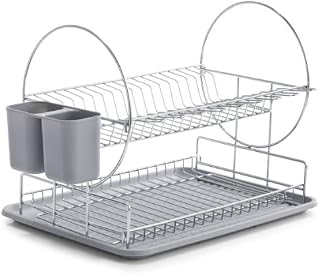 Zeller 27265 48.5 x 32.5 x 32.5 cm Draining Rack Plastic/Chromed, Metal Grey