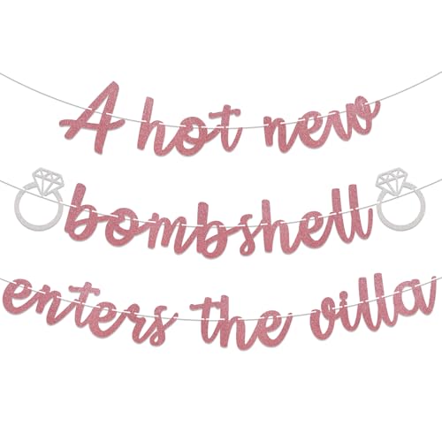 Image of A Hot New Bombshell Enters the Villa Banner Bachelorette Party Decorations | Island Bachelorette Party Decorations, Bach Island Banner, I Got A Text, Tropical Villa Bridal Shower Party Decorations