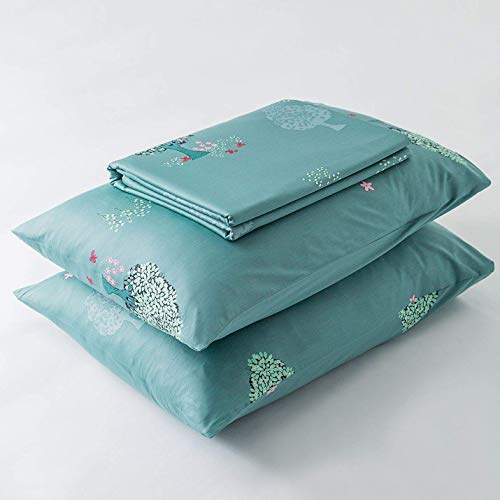 Yuheguoji YHGJ2019828KE15ZCA Botanical Duvet Cover Queen 100% Egyptian Cotton Green Leaves Duvet Cover Set Super Soft 3 Pcs 1 Tree Plant Print Duvet Cover thumb #5