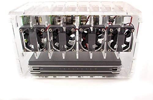 C4Labs Cloudlet CASE: Cluster Case for Raspberry Pi and Other Single Board Computers-Mist/Black