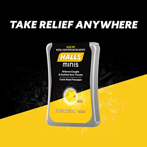 Halls Minis Honey Lemon Flavor Sugar Free Cough Drops, 24 Count (Pack Of 8) #TOP12