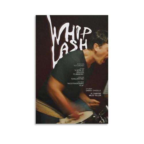 Whiplash Vintage Movie Poster Canvas Wall Art Room Aesthetics HD Modern Decorative Painting For Teens Bedroom Liveroom Dorm Deco 12x18inch(30x45cm)
