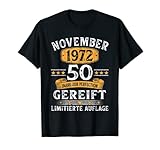 November 1972 Lustige Geschenke Zum 50 Geburtstag Mann Frau T-Shirt