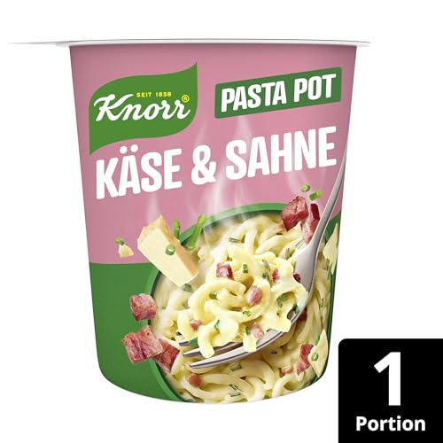 Knorr Pasta Snack Pot Käse & Sahne leckere Instant Nudeln fertig in nur 5 Minuten 1x 63g – Bild 5