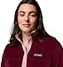 Columbia Womens Benton Springs Half Snap II Pull Over Fleece Jacket, Rich Wine/Eraser Pink, Small