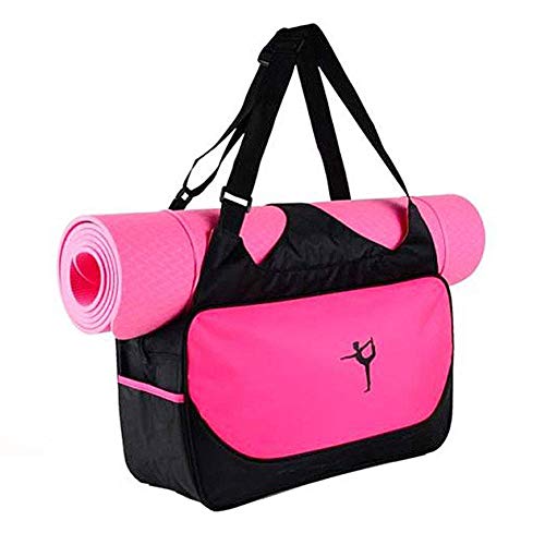 Drawihi 1PCS Yoga Bolsa Complejo Extra Grande de y Gimnasia  Rosa roja