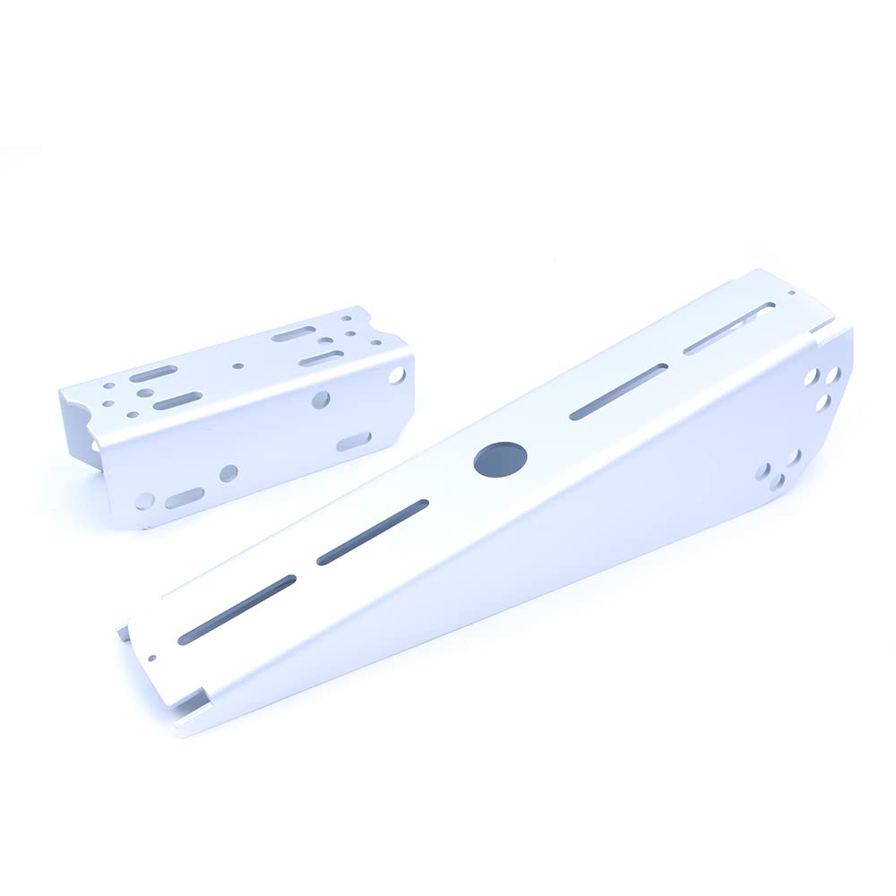 NUZAMAS Marco ajustable para soporte de mástil de panel solar; soporte de montaje de ángulo universal, poste de brazo único, soportes de pared y suelo hasta un tamaño de 300 mm