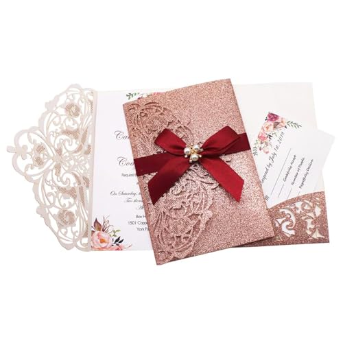 Cartes d'invitation de mariage à trois plis pour simplifier l'envoi de vos faire-part