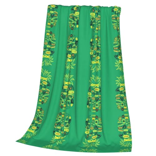 Couverture flanelle ultra douce imprimé Psych Ananas - 4