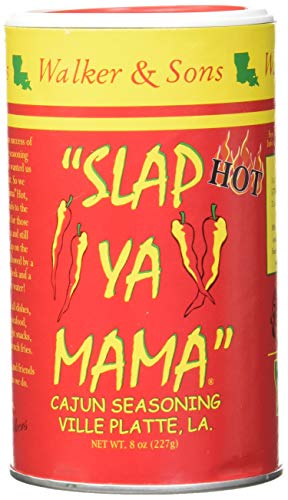 Slap Ya Mama Louisiana Style Cajun Seasoning, Hot Blend, MSG-Free and Kosher, 8 Ounce Can, Pack of 3