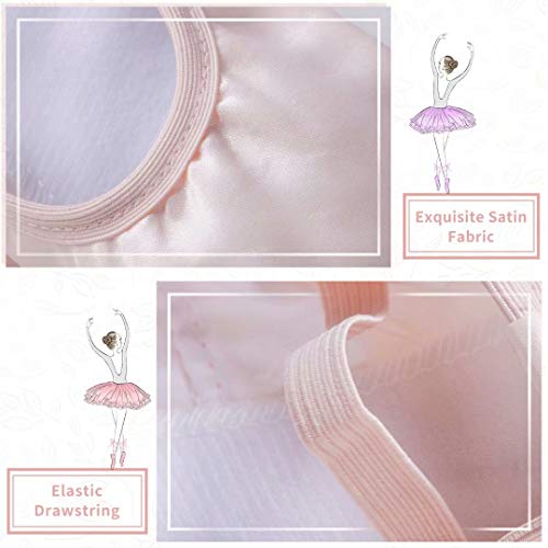 Icker Girls Pink Ballet Dance Shoes Split Sole With Satin Ballet Slippers Flats Gymnastics Shoes Ba01(Toddler/Little Kid/Big Kid) #TOP2